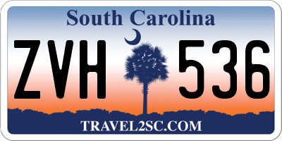 SC license plate ZVH536