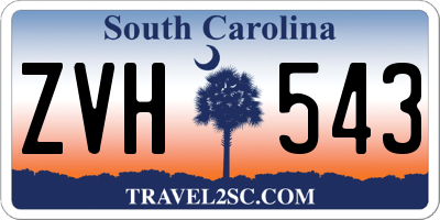 SC license plate ZVH543