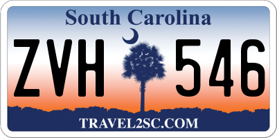 SC license plate ZVH546