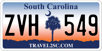 SC license plate ZVH549