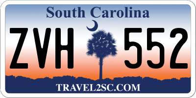 SC license plate ZVH552