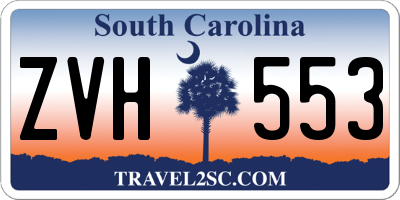 SC license plate ZVH553