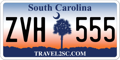 SC license plate ZVH555