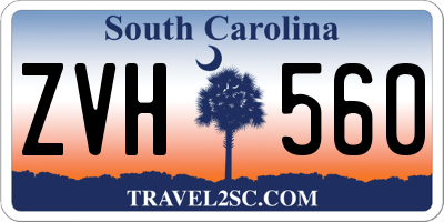 SC license plate ZVH560