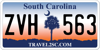 SC license plate ZVH563
