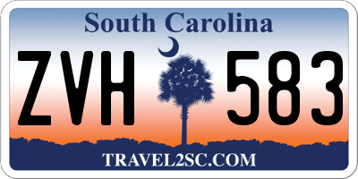SC license plate ZVH583