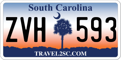 SC license plate ZVH593