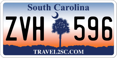 SC license plate ZVH596