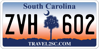 SC license plate ZVH602