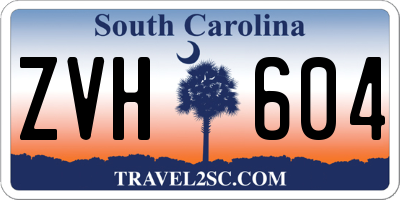 SC license plate ZVH604