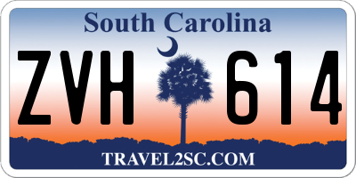 SC license plate ZVH614