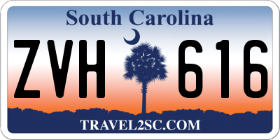 SC license plate ZVH616