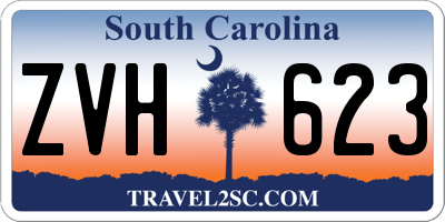 SC license plate ZVH623