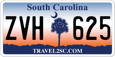 SC license plate ZVH625