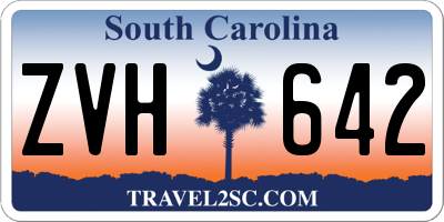 SC license plate ZVH642