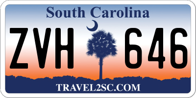 SC license plate ZVH646