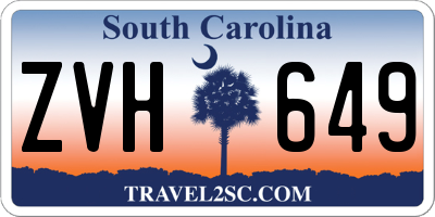 SC license plate ZVH649