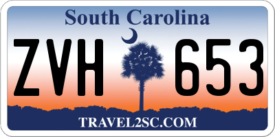 SC license plate ZVH653