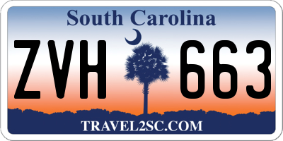 SC license plate ZVH663