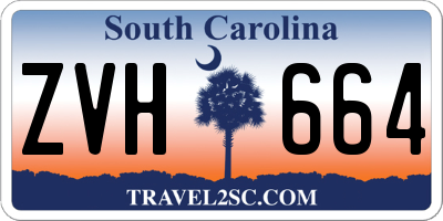 SC license plate ZVH664