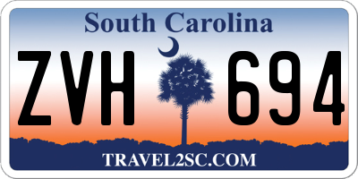SC license plate ZVH694