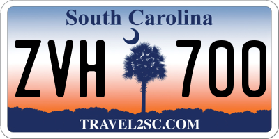SC license plate ZVH700