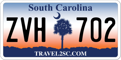 SC license plate ZVH702