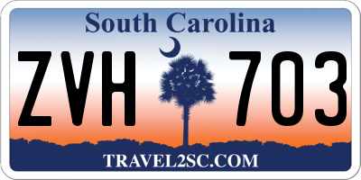 SC license plate ZVH703