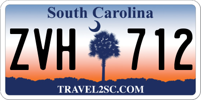 SC license plate ZVH712