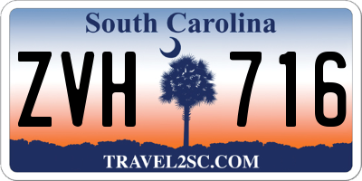 SC license plate ZVH716
