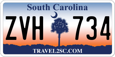 SC license plate ZVH734