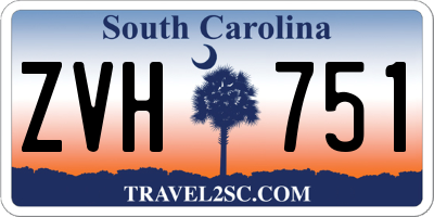 SC license plate ZVH751