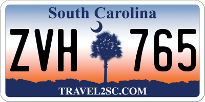 SC license plate ZVH765