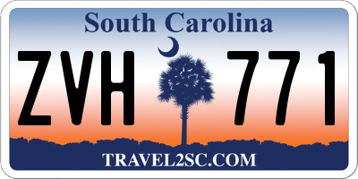 SC license plate ZVH771