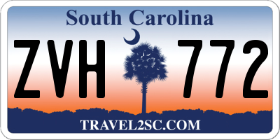 SC license plate ZVH772