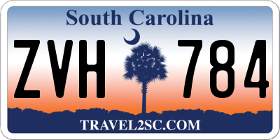 SC license plate ZVH784