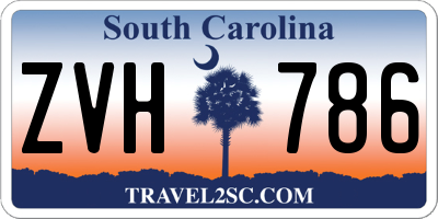 SC license plate ZVH786