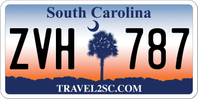 SC license plate ZVH787