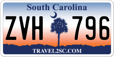 SC license plate ZVH796