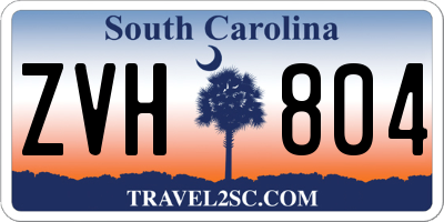 SC license plate ZVH804