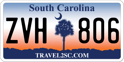 SC license plate ZVH806