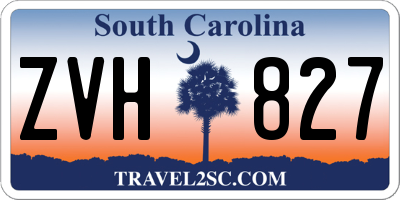 SC license plate ZVH827