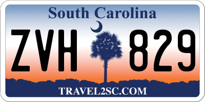 SC license plate ZVH829
