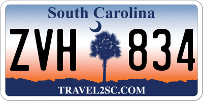 SC license plate ZVH834