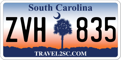 SC license plate ZVH835
