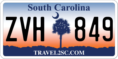 SC license plate ZVH849