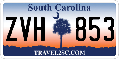 SC license plate ZVH853