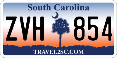 SC license plate ZVH854