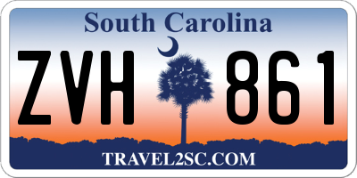 SC license plate ZVH861