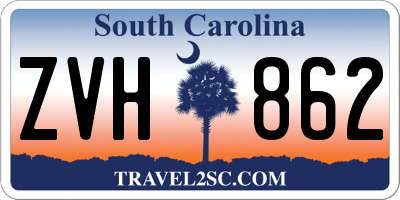 SC license plate ZVH862